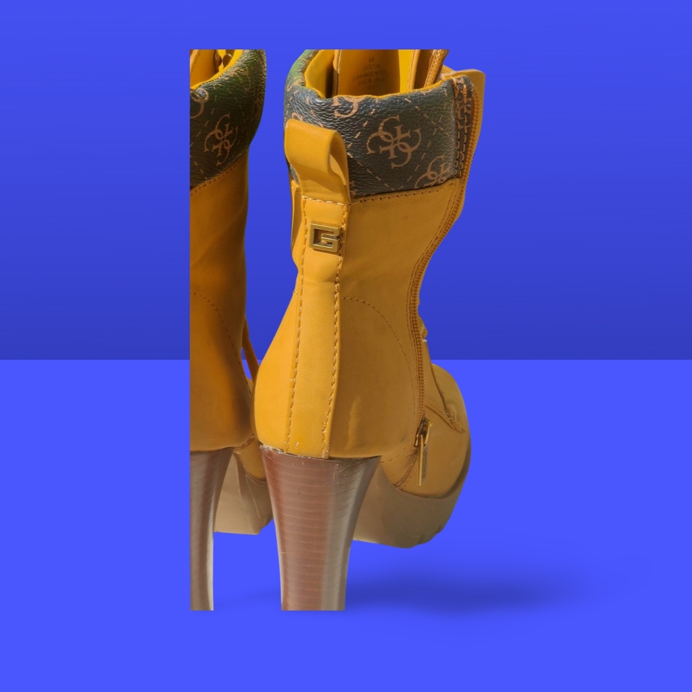 G by Guess Brown Tan Heeled Boots